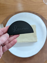 Load image into Gallery viewer, Half Circle Acrylic Name Placecards
