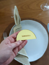 Load image into Gallery viewer, Half Circle Acrylic Name Placecards
