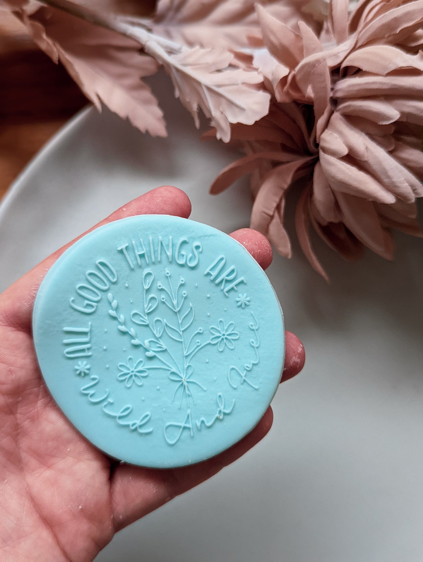 'All Good Things are Wild and Free' Fondant Debosser