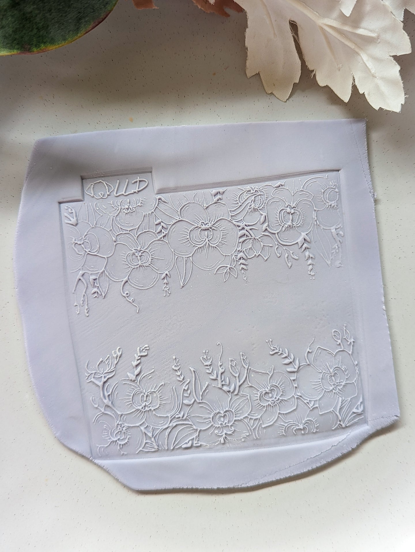 Split floral Pattern Fondant debosser