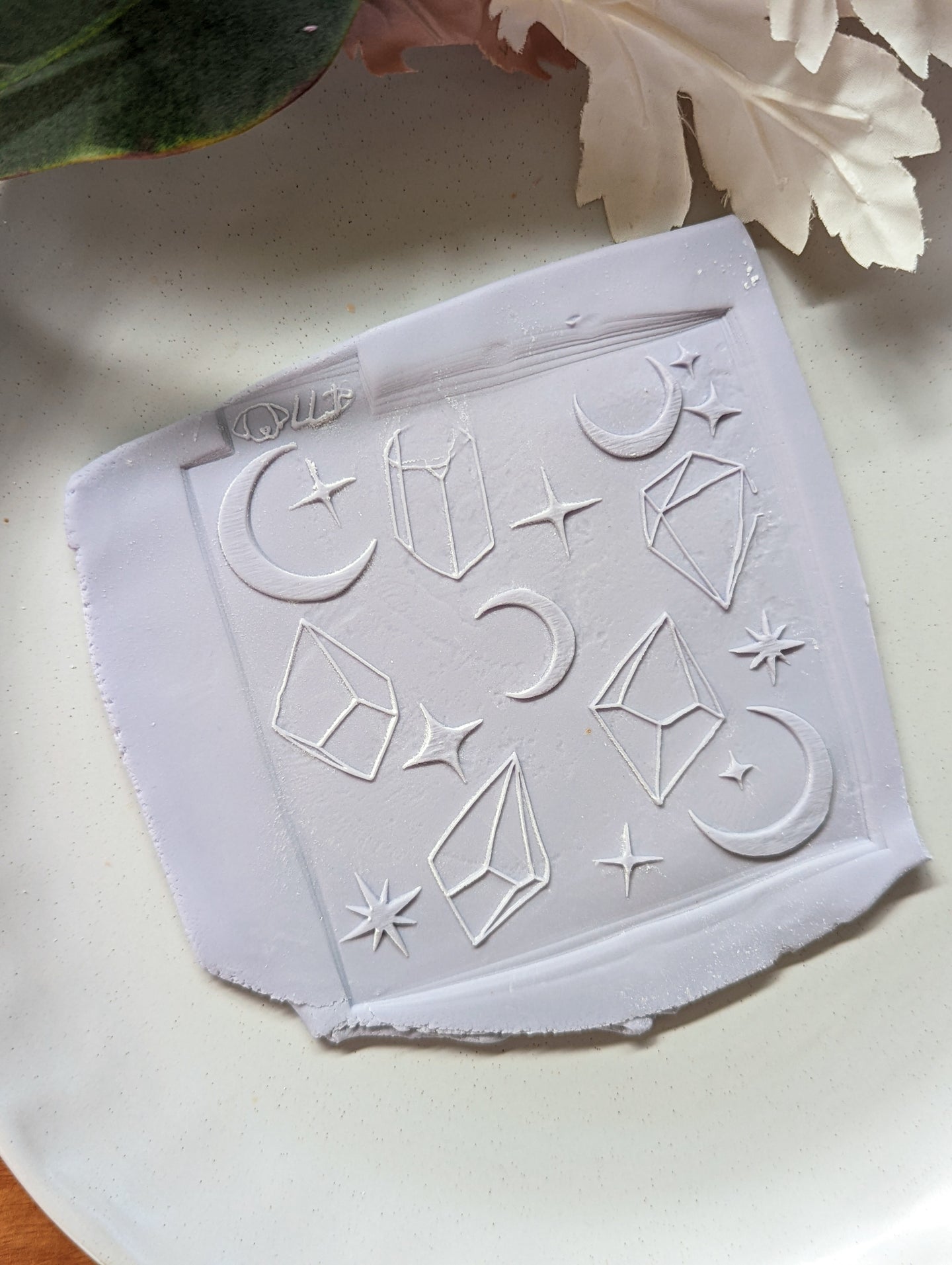 Moon Gem Pattern Fondant debosser