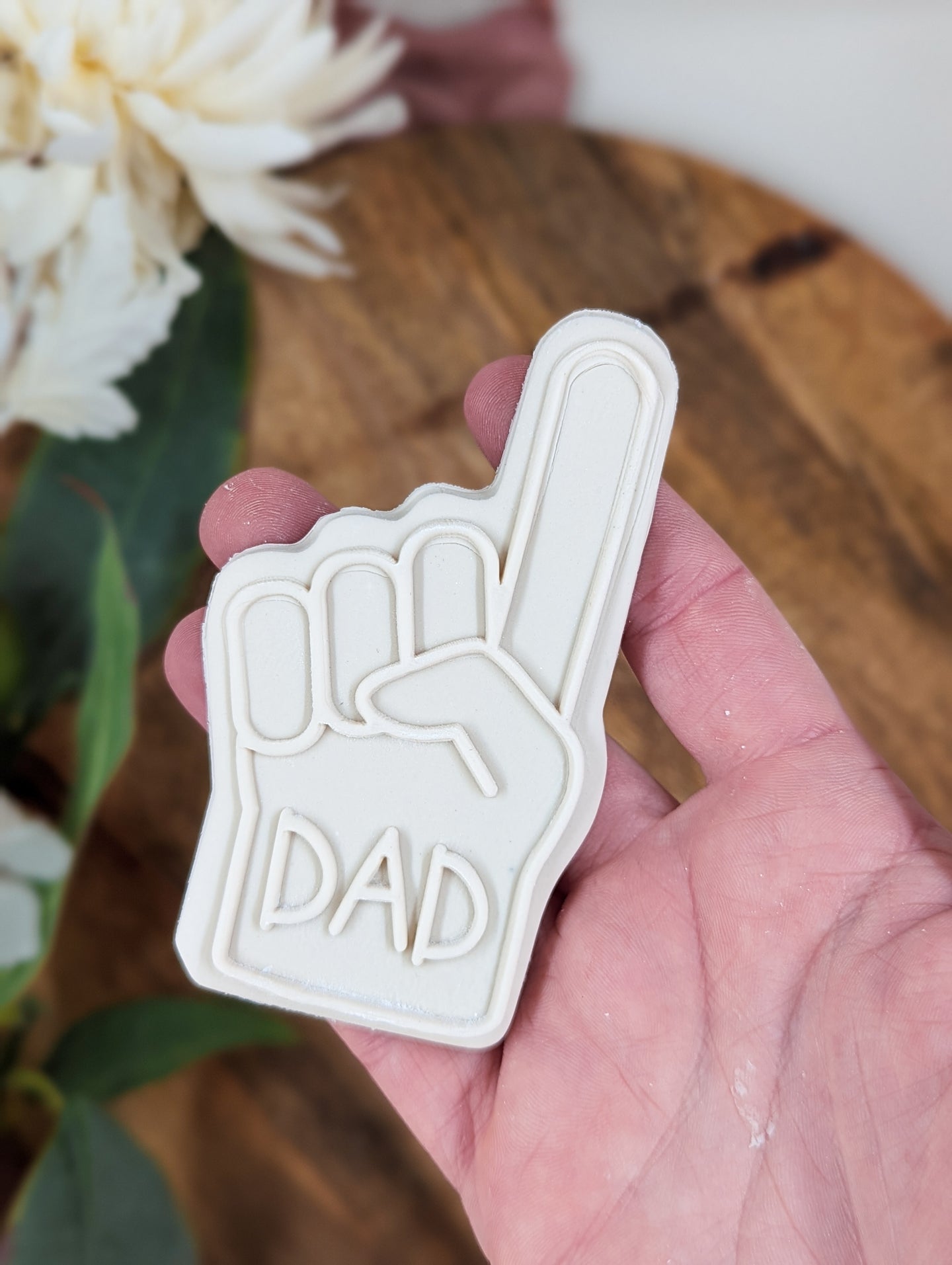 Number 1 Dad finger hand debosser and Cutter