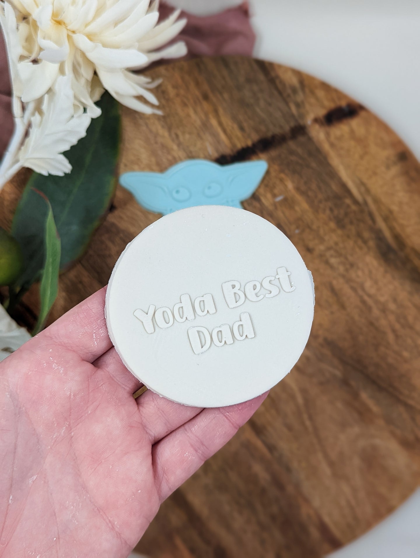Yoda Best Dad Fondant Debosser