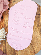 Load image into Gallery viewer, Single Word Embossers - CURSIVE FONT - Acrylic Pad holder option
