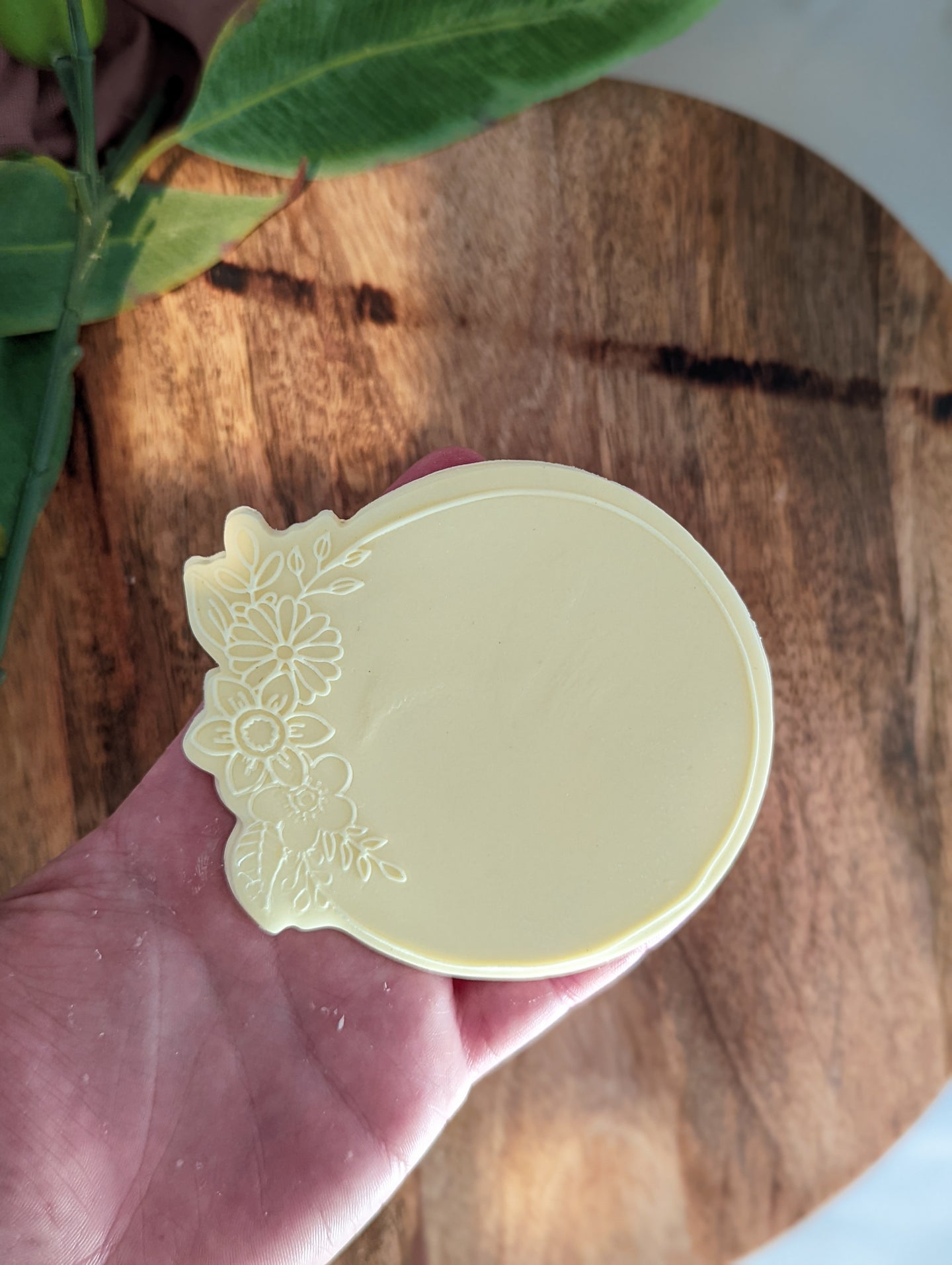 Circle floral frame debosser and Cutter