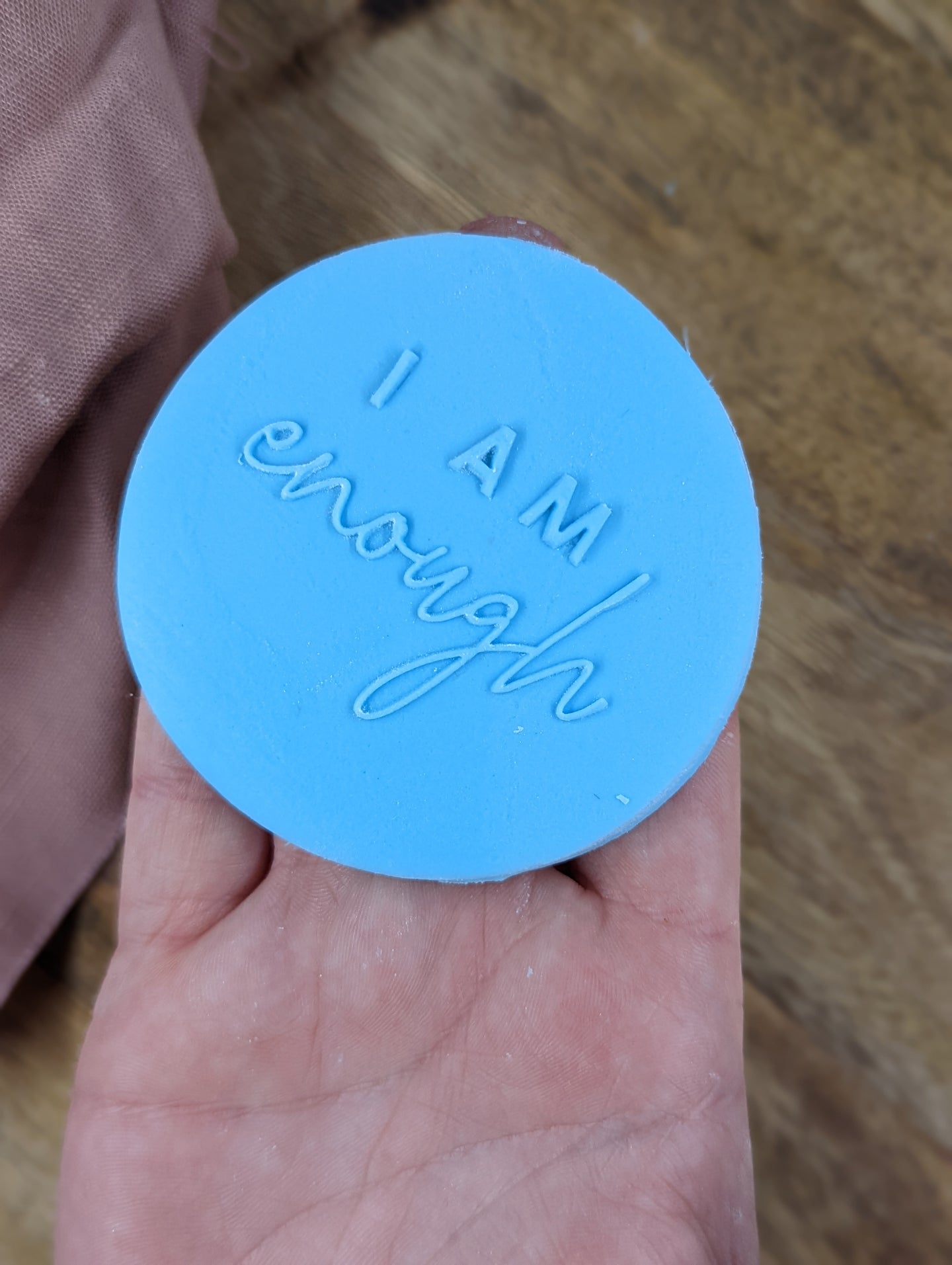 I am Enough Fondant debosser