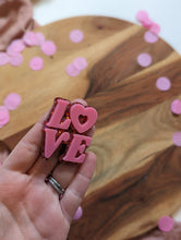 Load image into Gallery viewer, Double Layer LOVE Cupcake toppers
