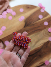 Load image into Gallery viewer, Double Layer Love You Cupcake toppers
