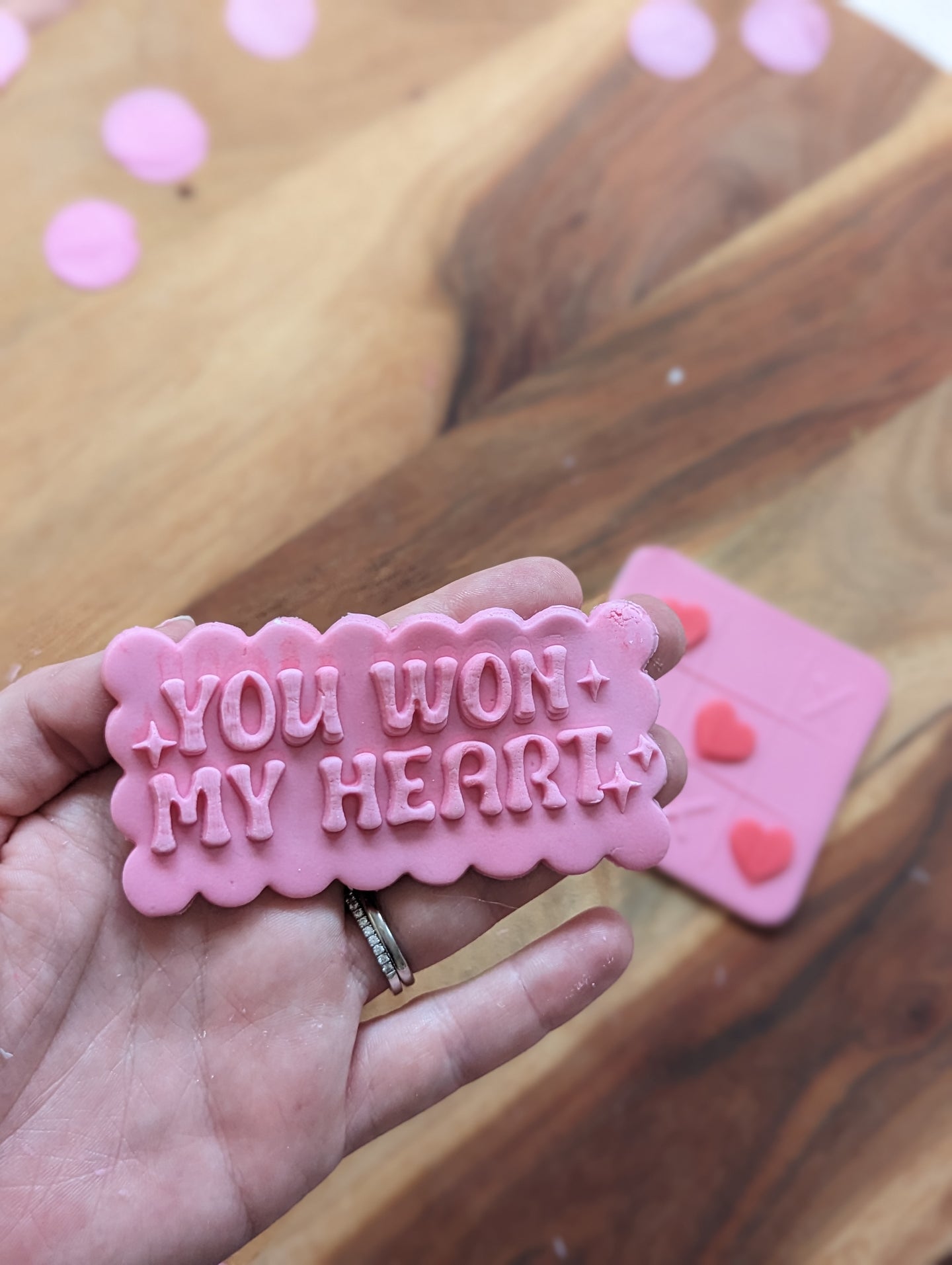 You Won me Heart fondant debosser