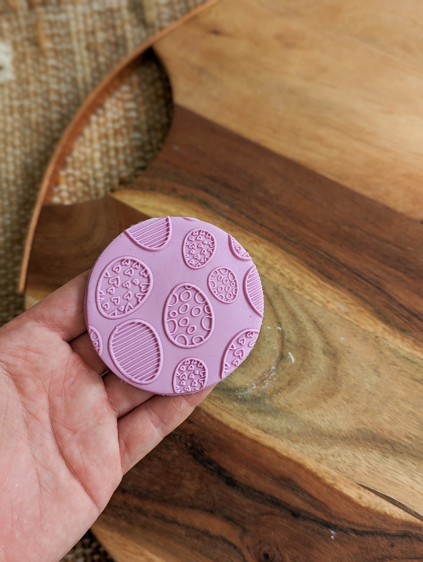 Big Line Easter Egg Pattern Fondant debosser