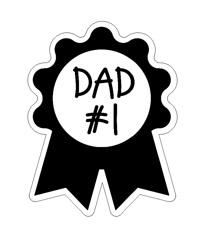 Dad no 1 ribbon debosser and Cutter