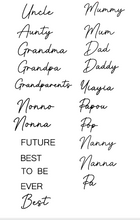 Load image into Gallery viewer, Single Word Embossers - Family set
