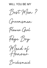 Load image into Gallery viewer, Single Word Embossers - Bridal Party proposal set
