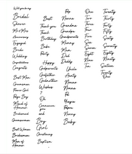 Load image into Gallery viewer, Single Word Embossers - CURSIVE FONT - Acrylic Pad holder option
