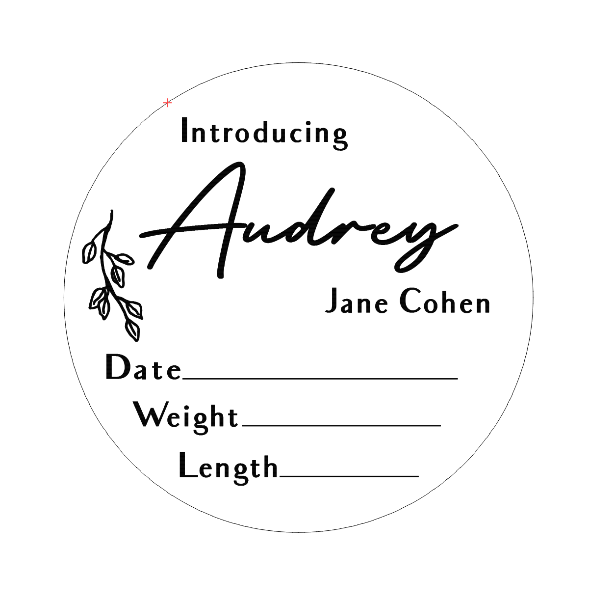 Baby Name Announcement Plaque