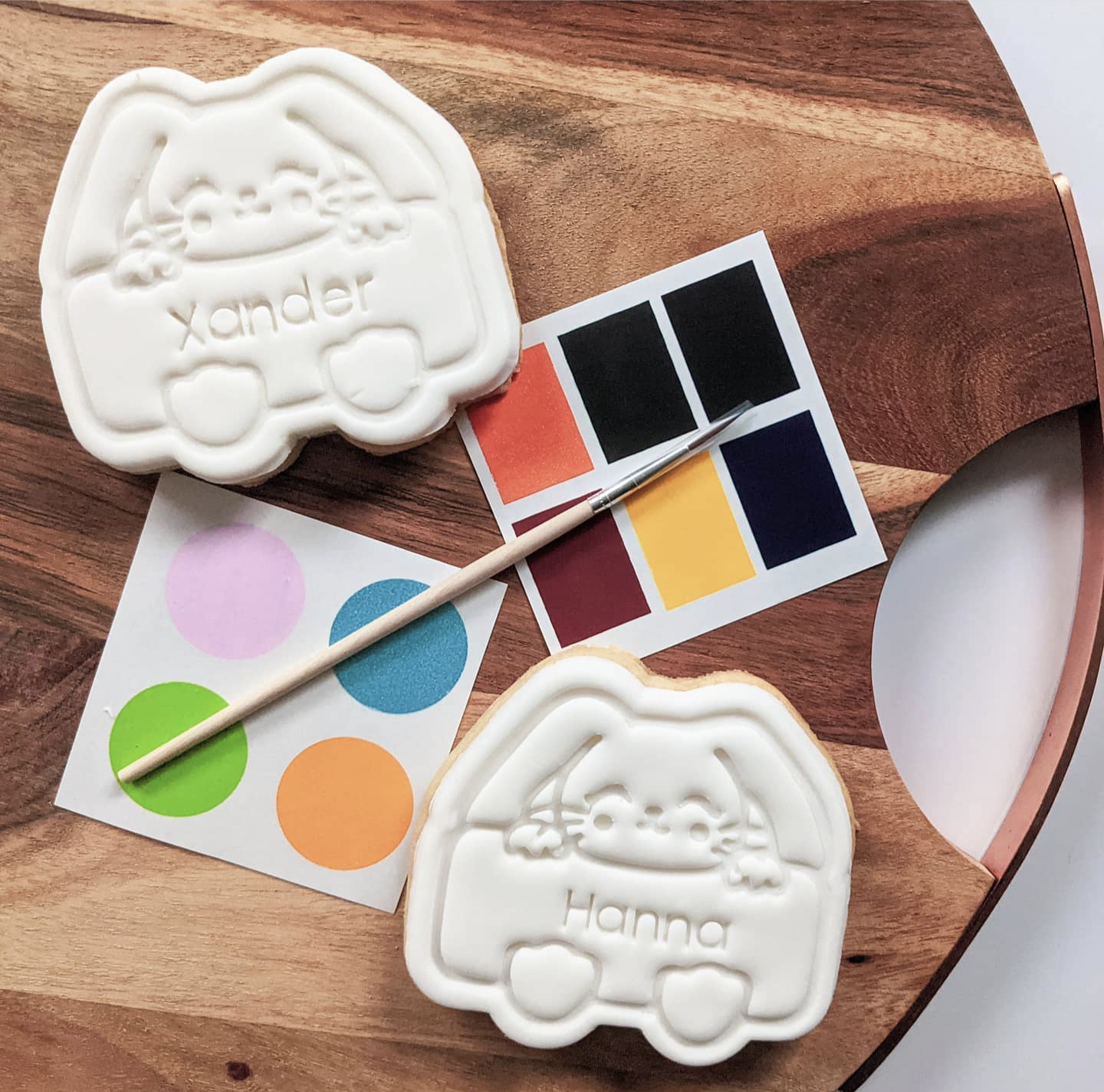 Easter bunny personalised cookie cutter and embosser