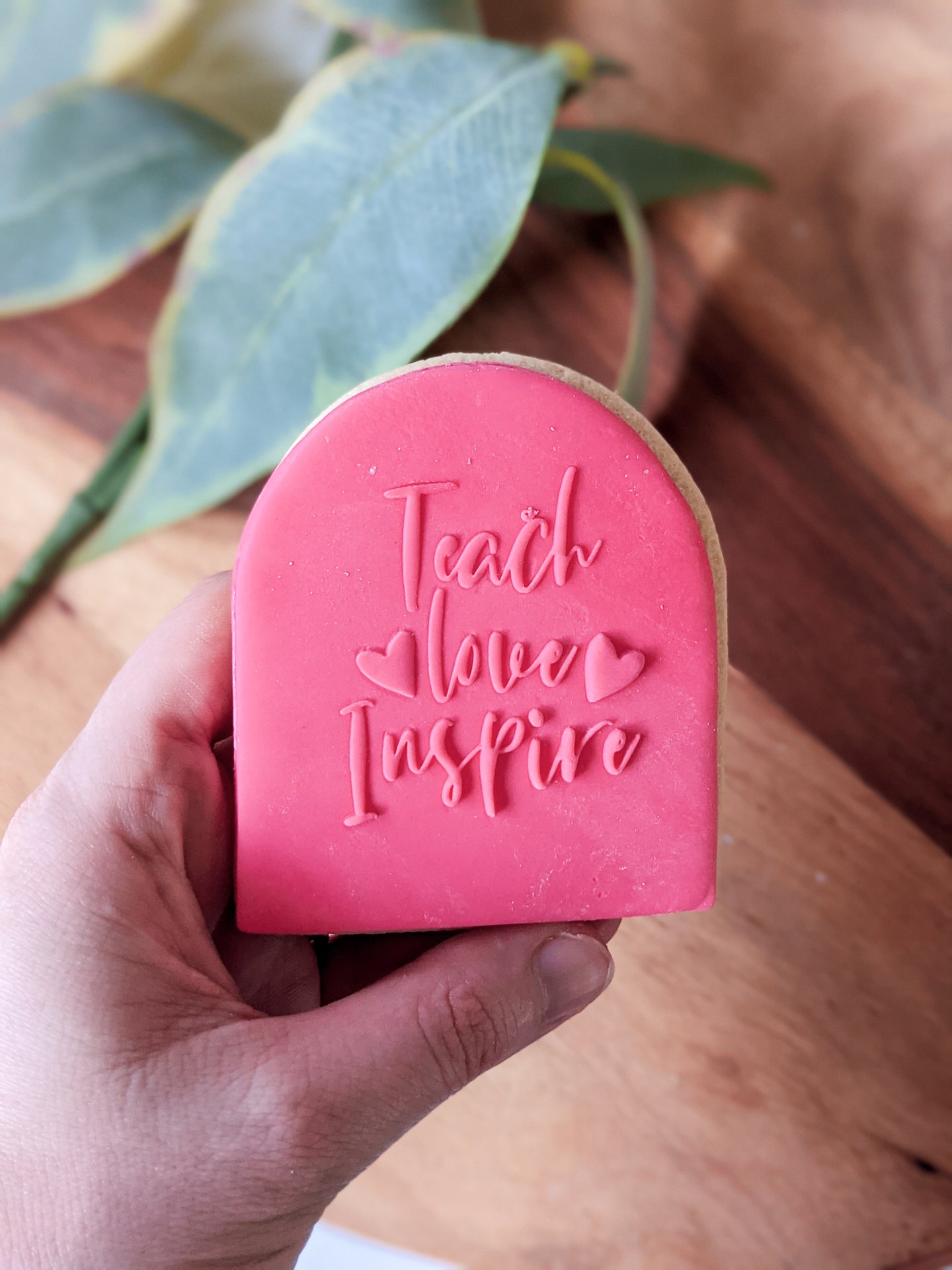 Teach Love Inspire Fondant debosser