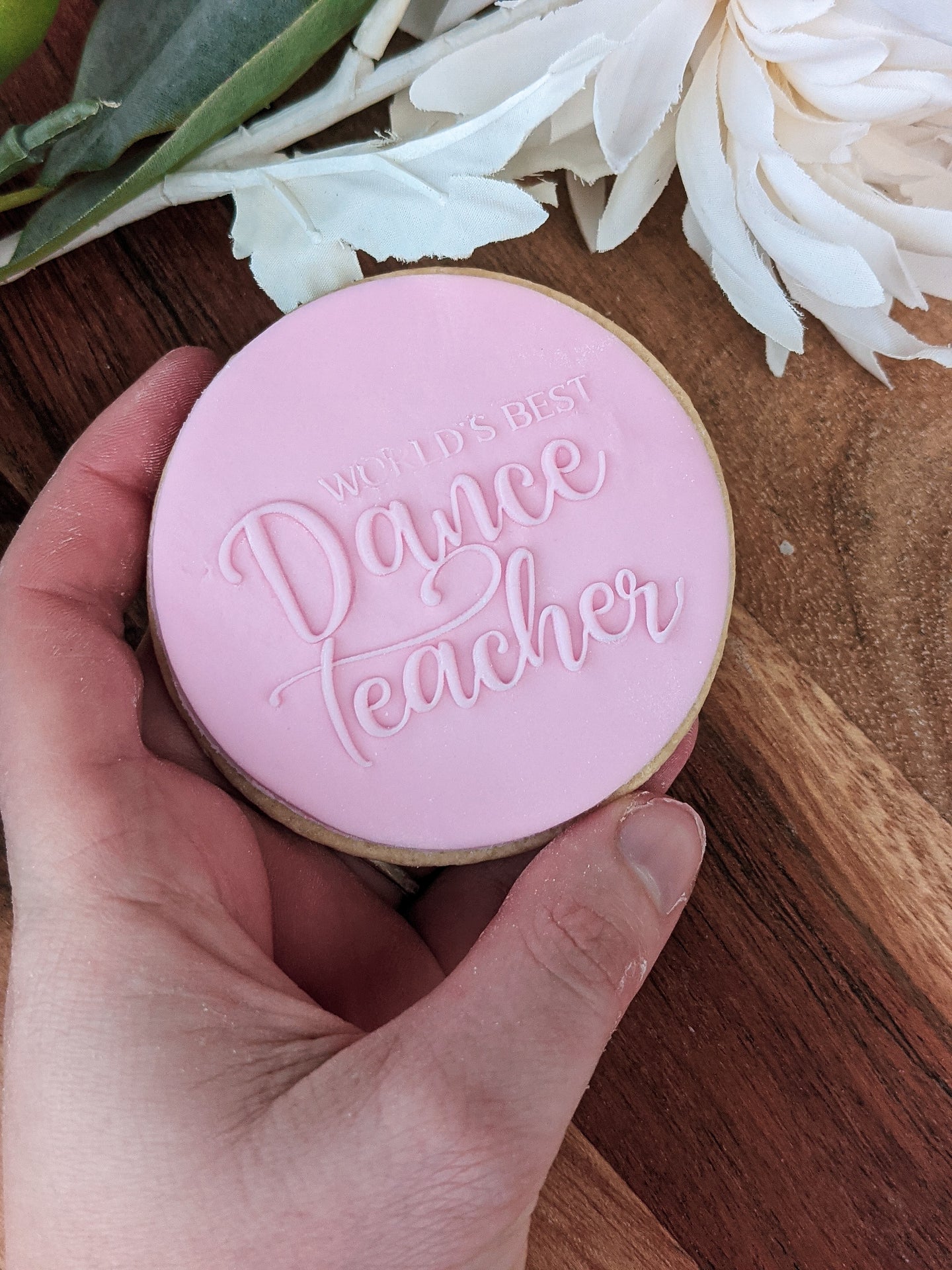 Worlds Best Dance Teacher Fondant debosser