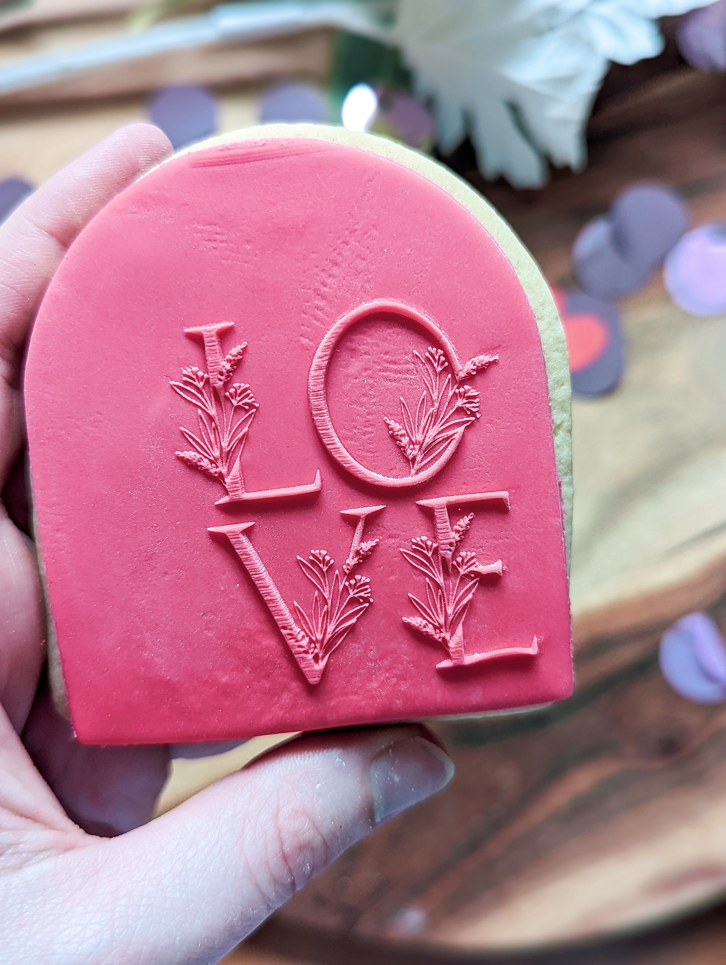 Floral Love Fondant debosser