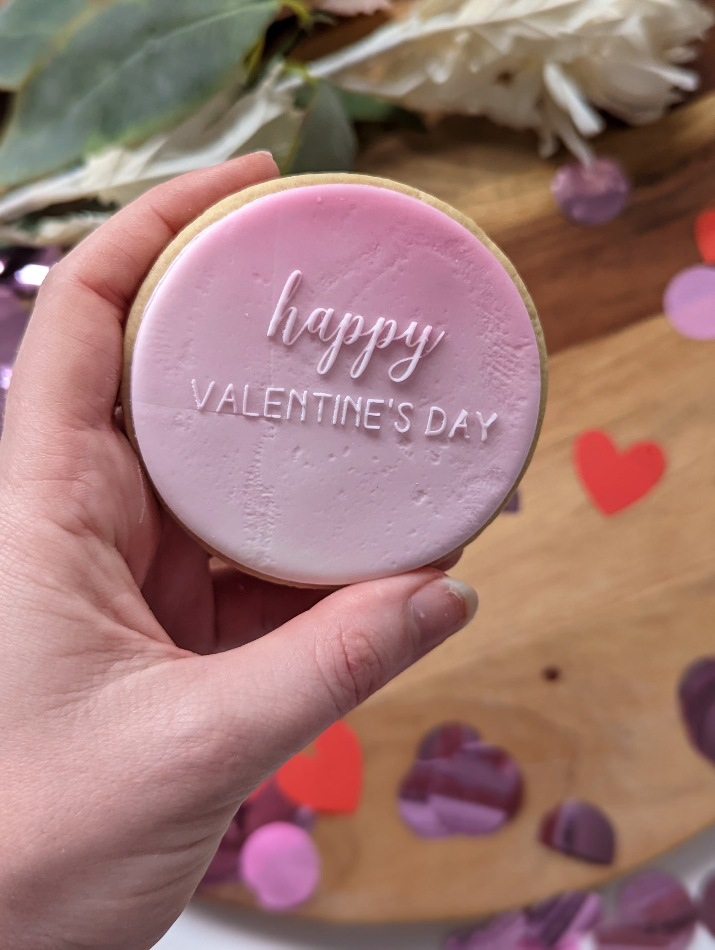 Happy Valentines Day Fondant debosser