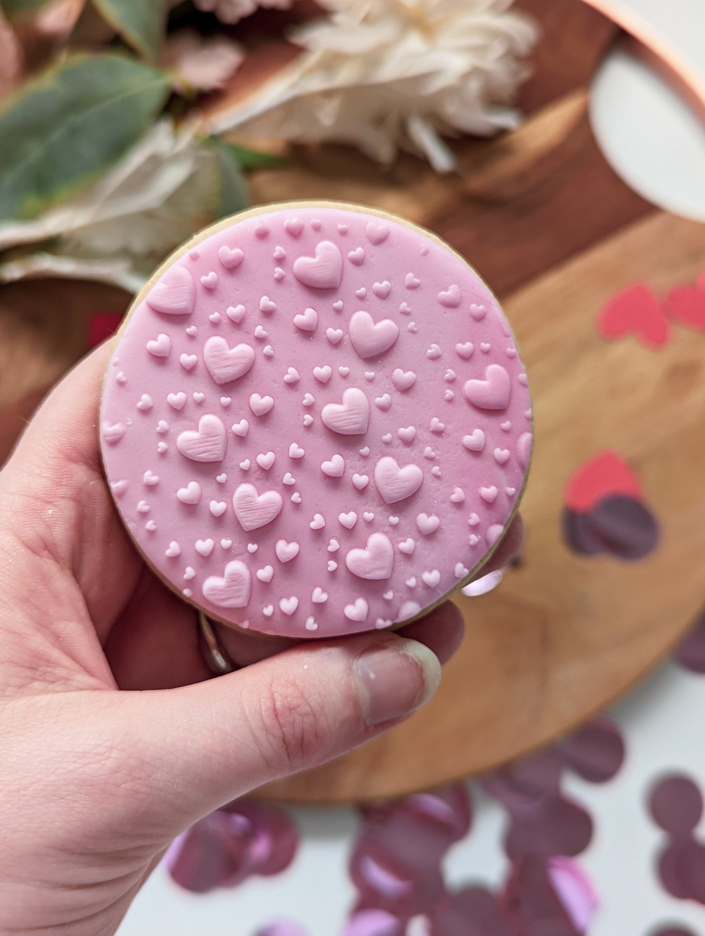 Hearts Pattern Fondant debosser