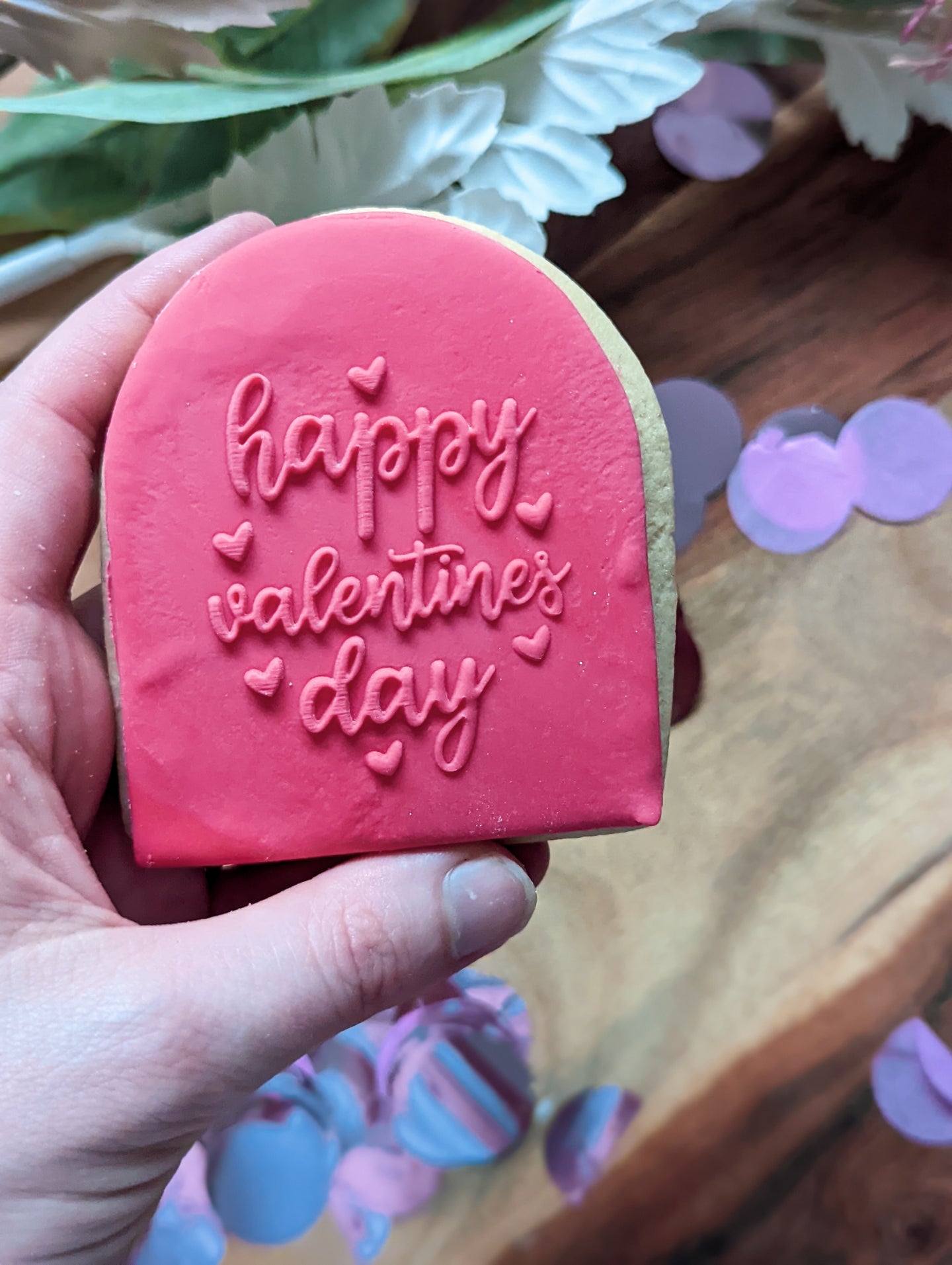 Happy Valentines Day Fondant debosser