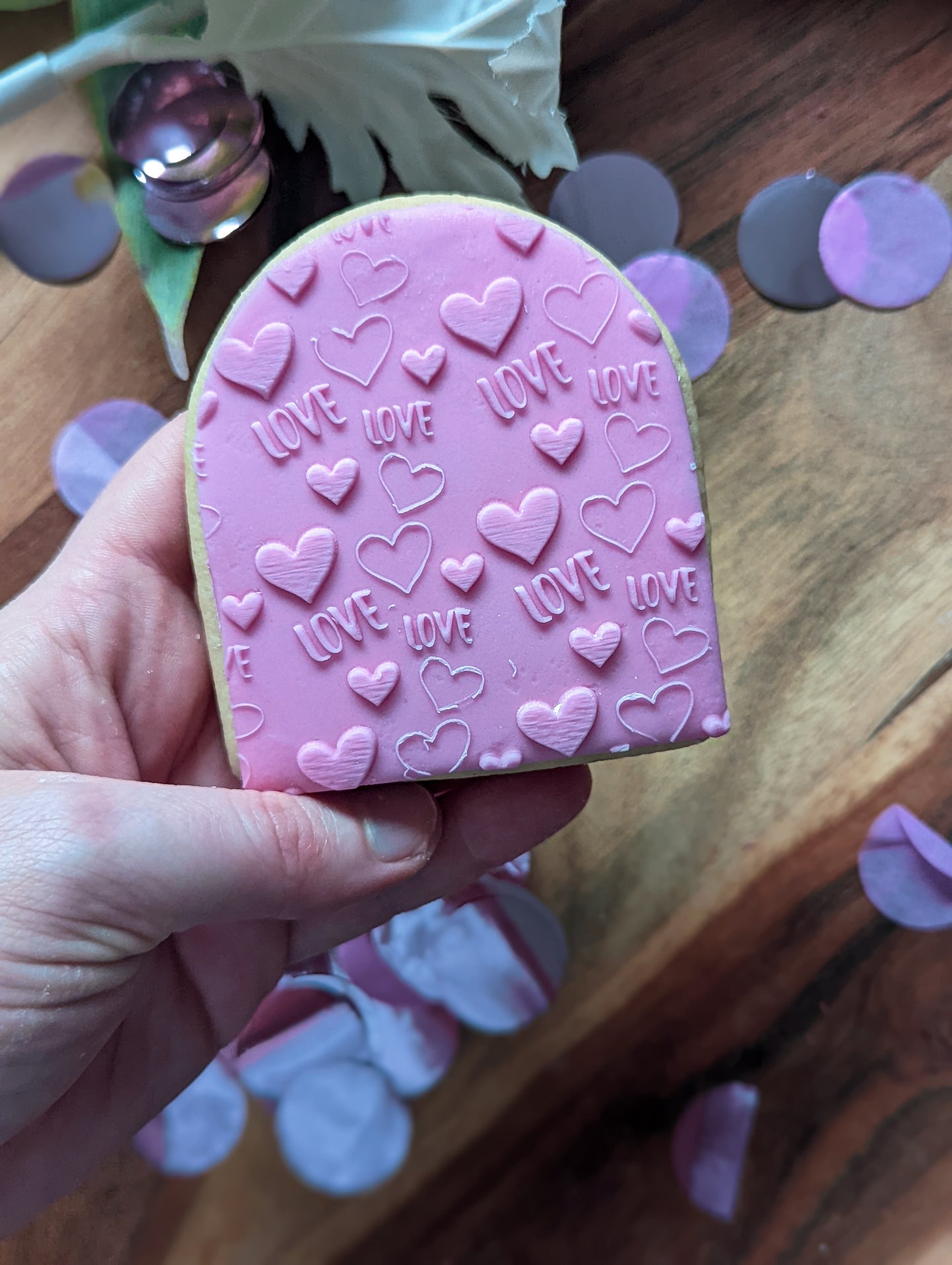 Hearts Love Pattern Fondant debosser