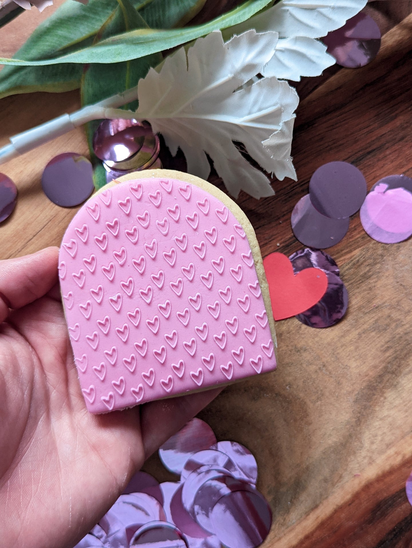 Hearts Pattern Fondant debosser
