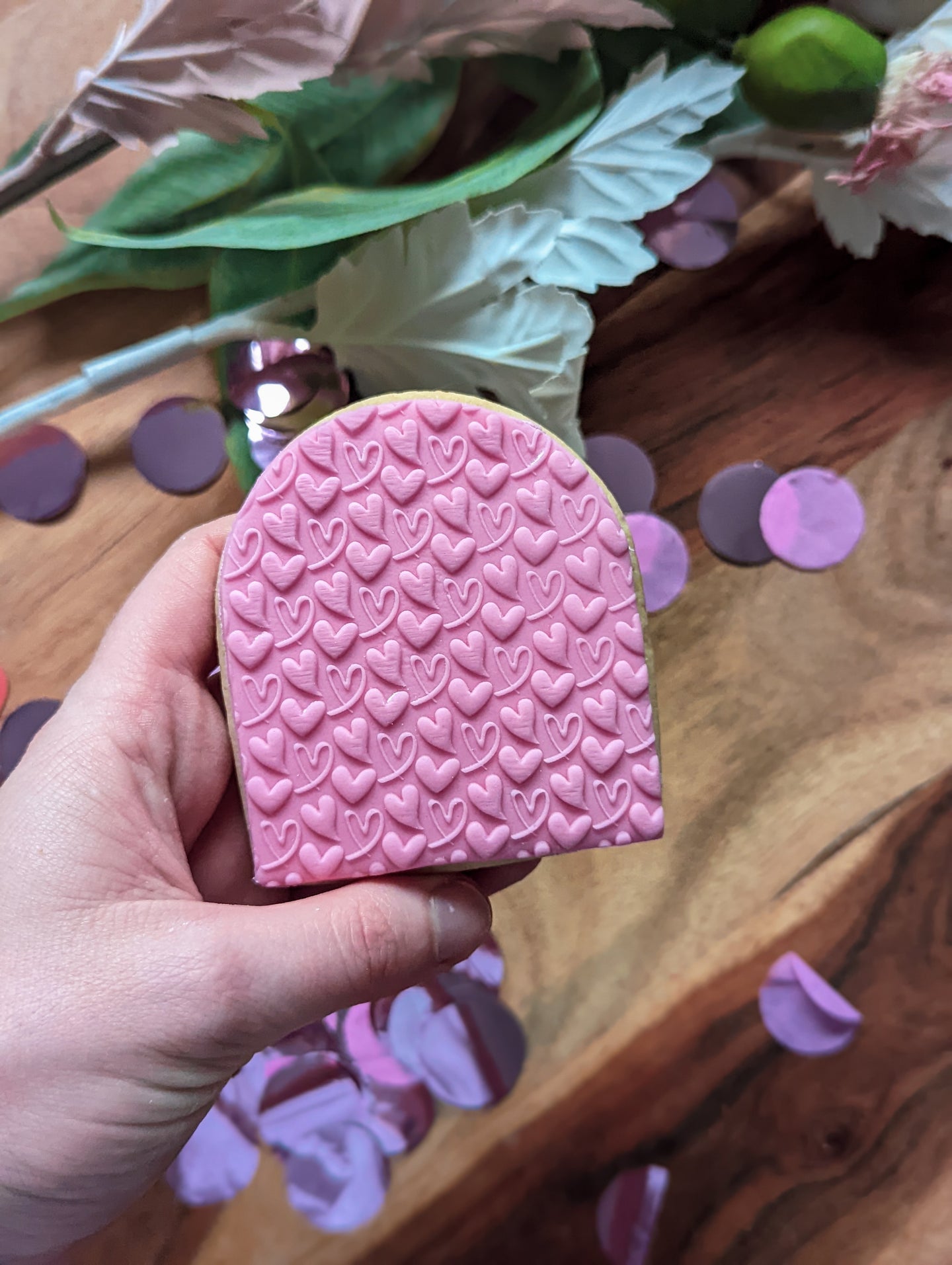 Hearts Pattern Fondant debosser