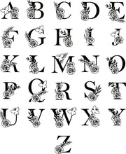 Load image into Gallery viewer, Fondant Floral Monogram A-Z Debossers
