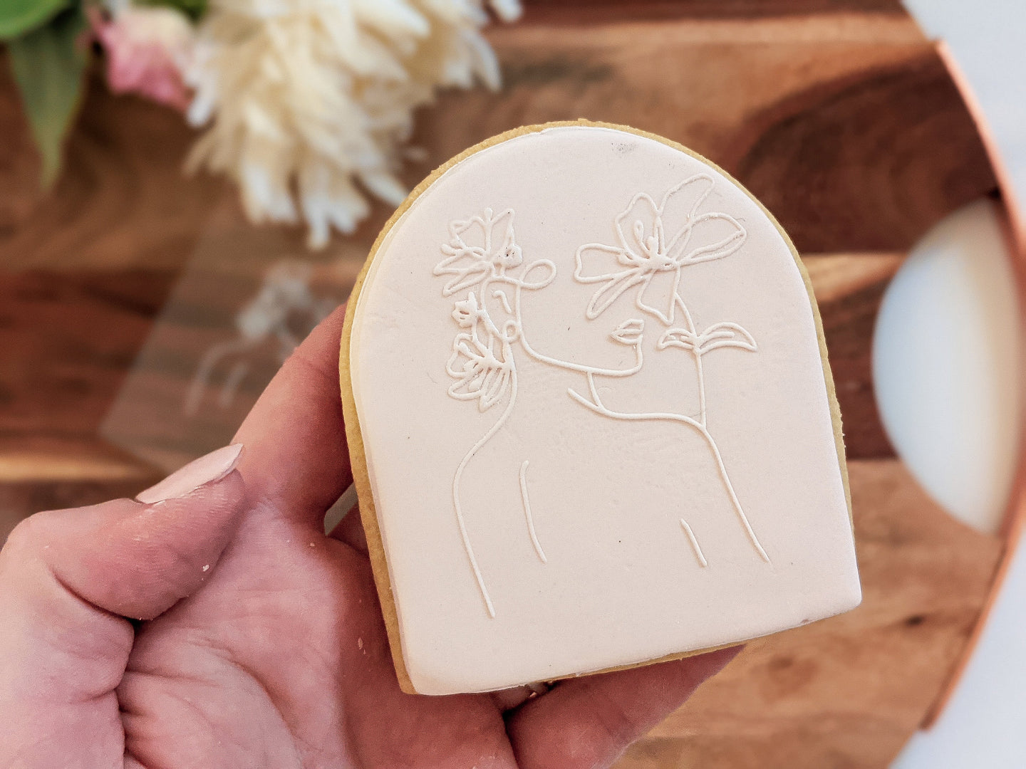 Floral Girl Fondant debosser