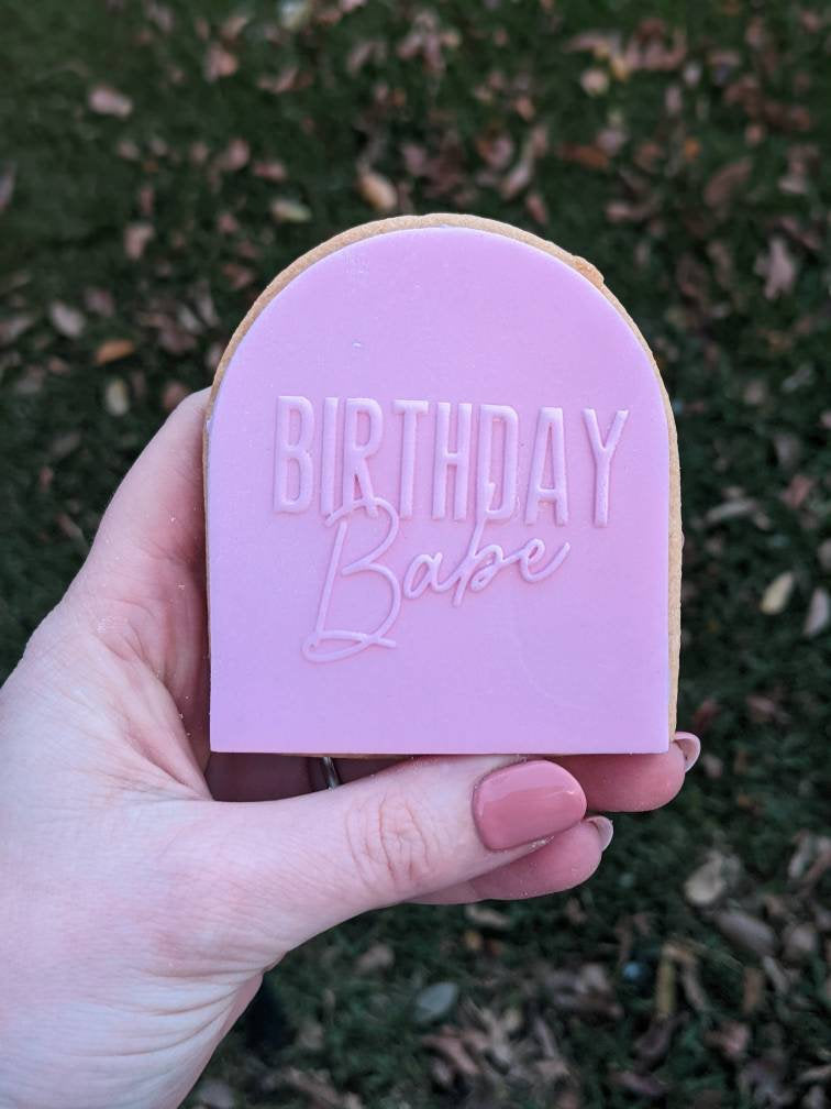 Birthday Babe Fondant debosser
