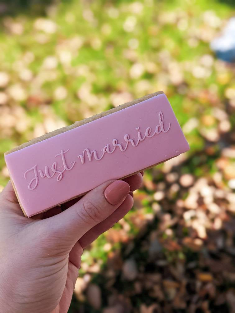 Just married  Fondant debosser