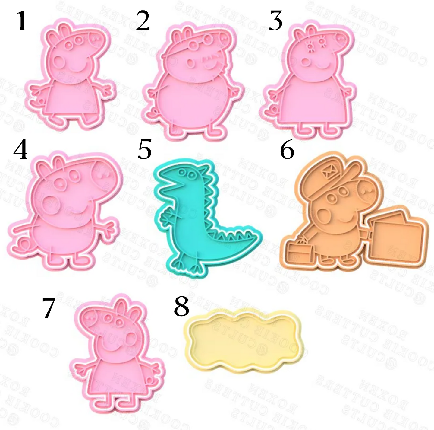 Peppa Pig cookie cutters