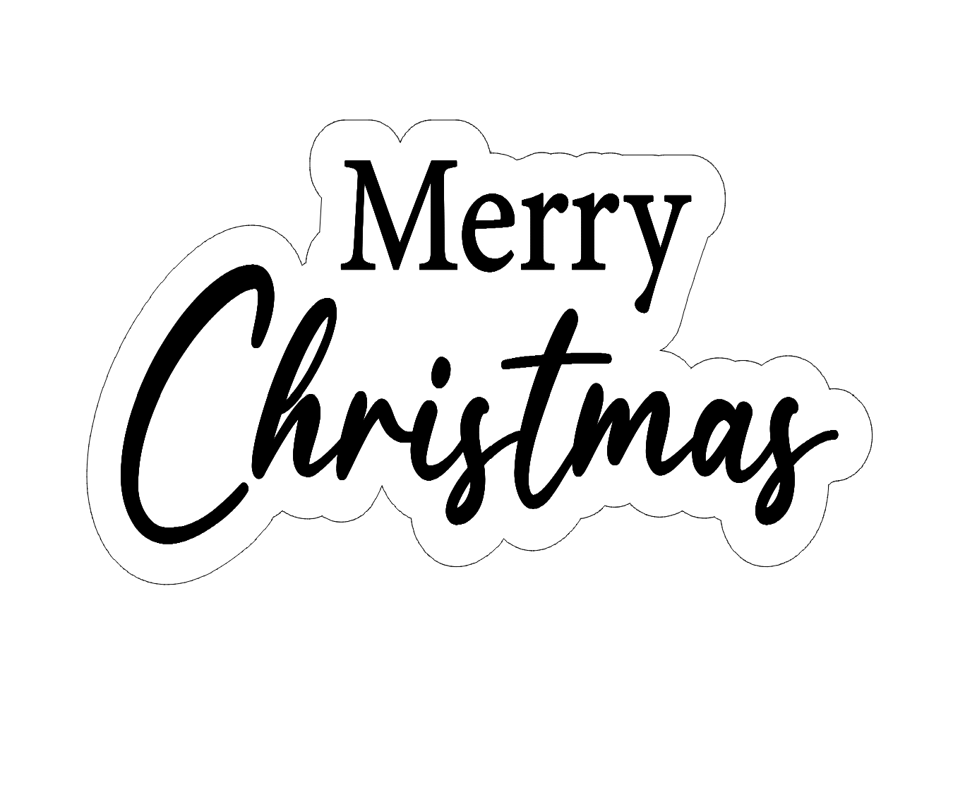 Merry Christmas debosser and cutter