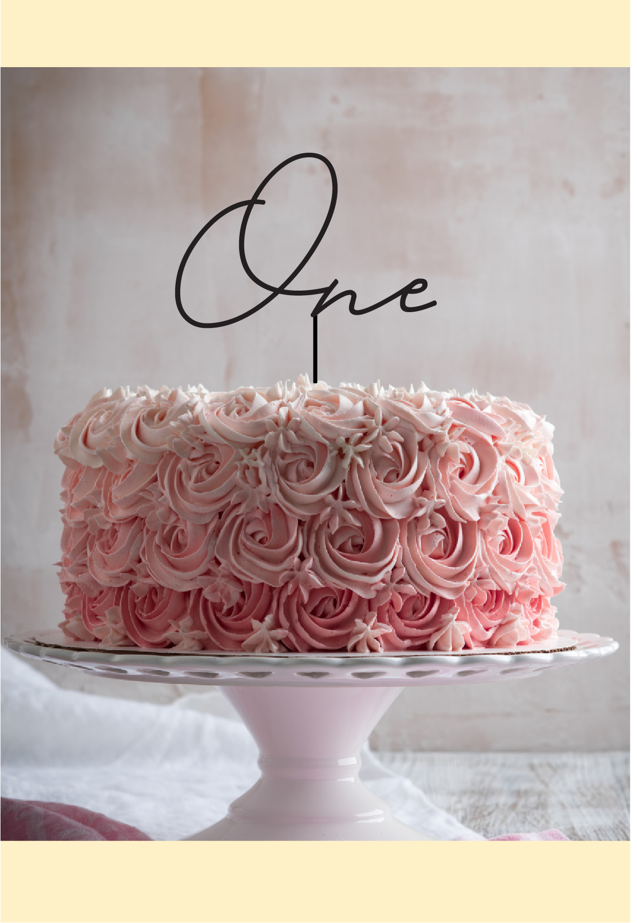 One Cake Topper